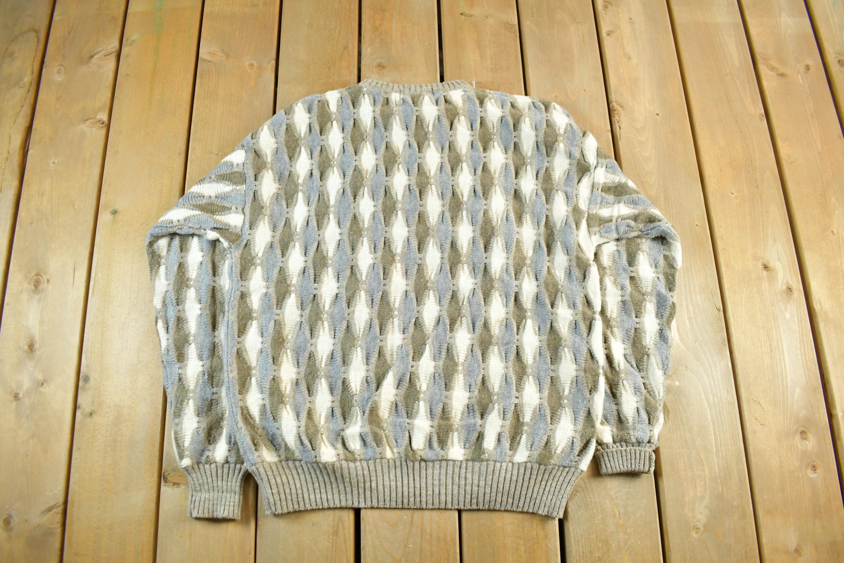 Vintage 1990s Le Tigre Knit Crewneck Sweater Men's Large