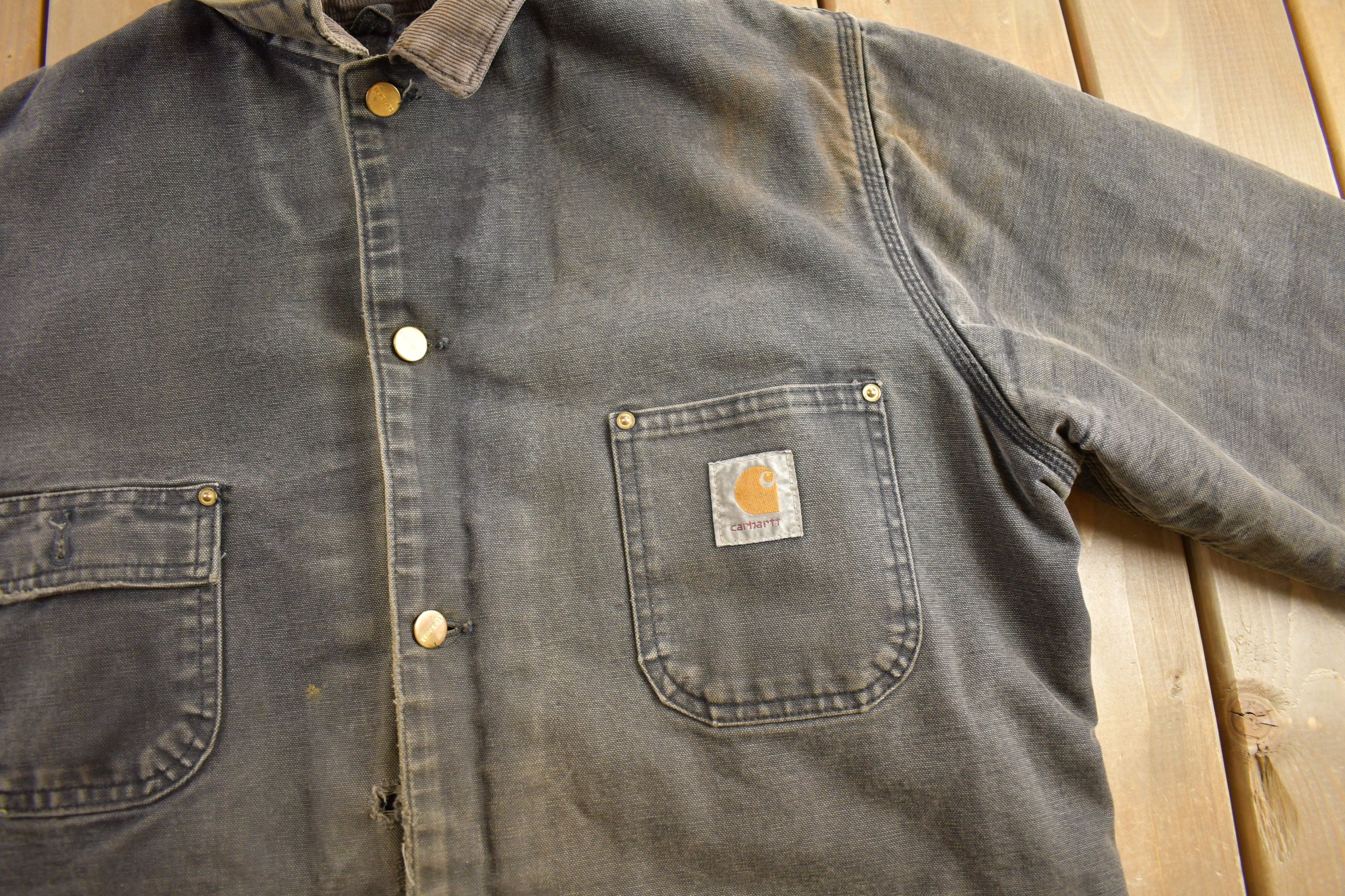 Vintage 1990s Carhartt Blanket Lined Chore Coat