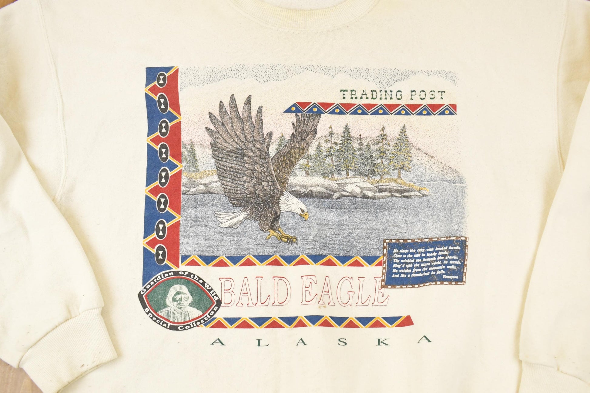 Vintage 1990s Bassett Walker Bald Eagle Graphic Print Crewneck Sweatshirt Mens XL / Made In USA / 90's Destination Sweater