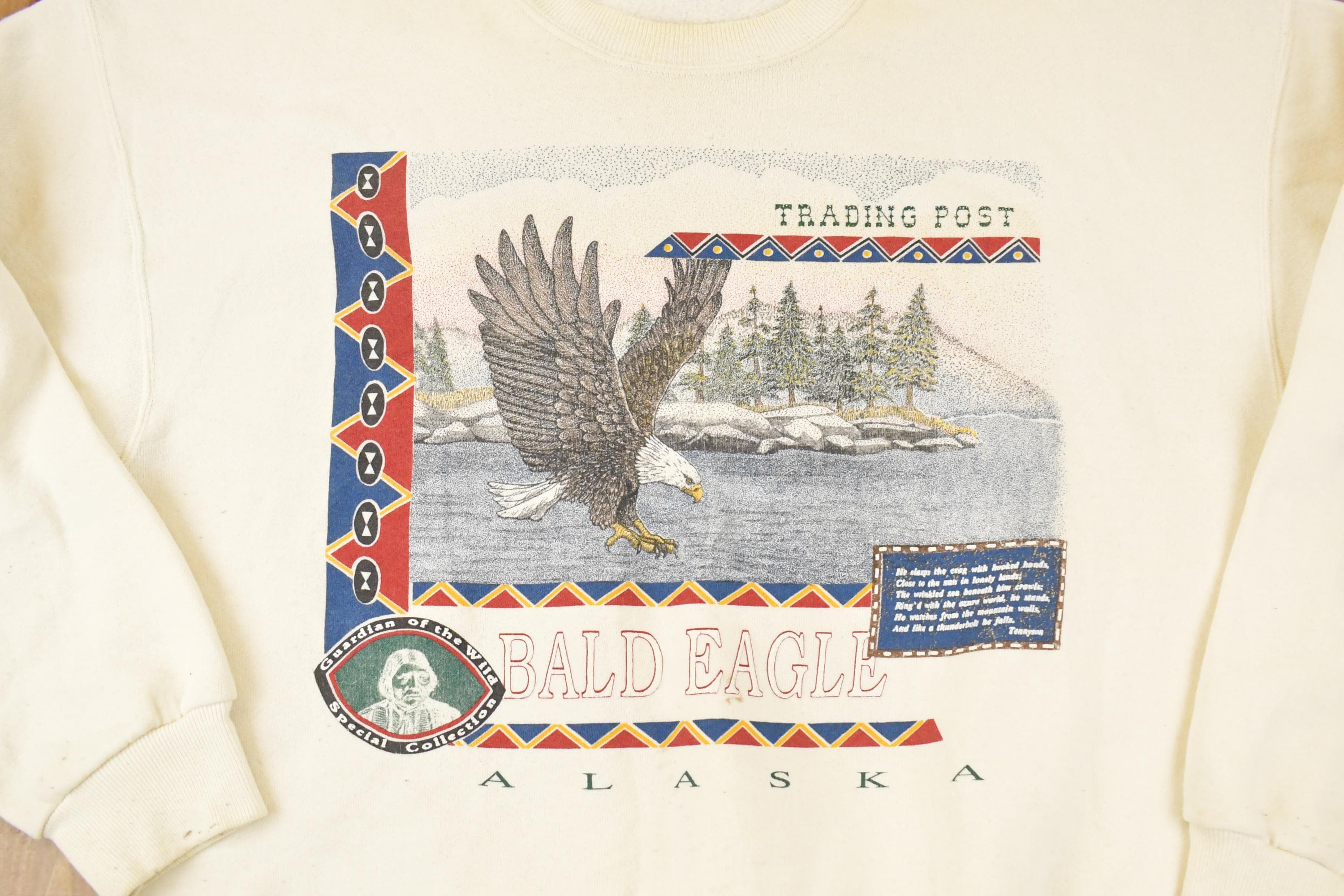 Vintage 1990s Bassett Walker Bald Eagle Graphic Print Crewneck Sweatshirt Mens XL