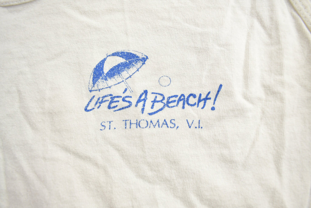 Vintage 1990s Life's A Beach Travel Tank Top