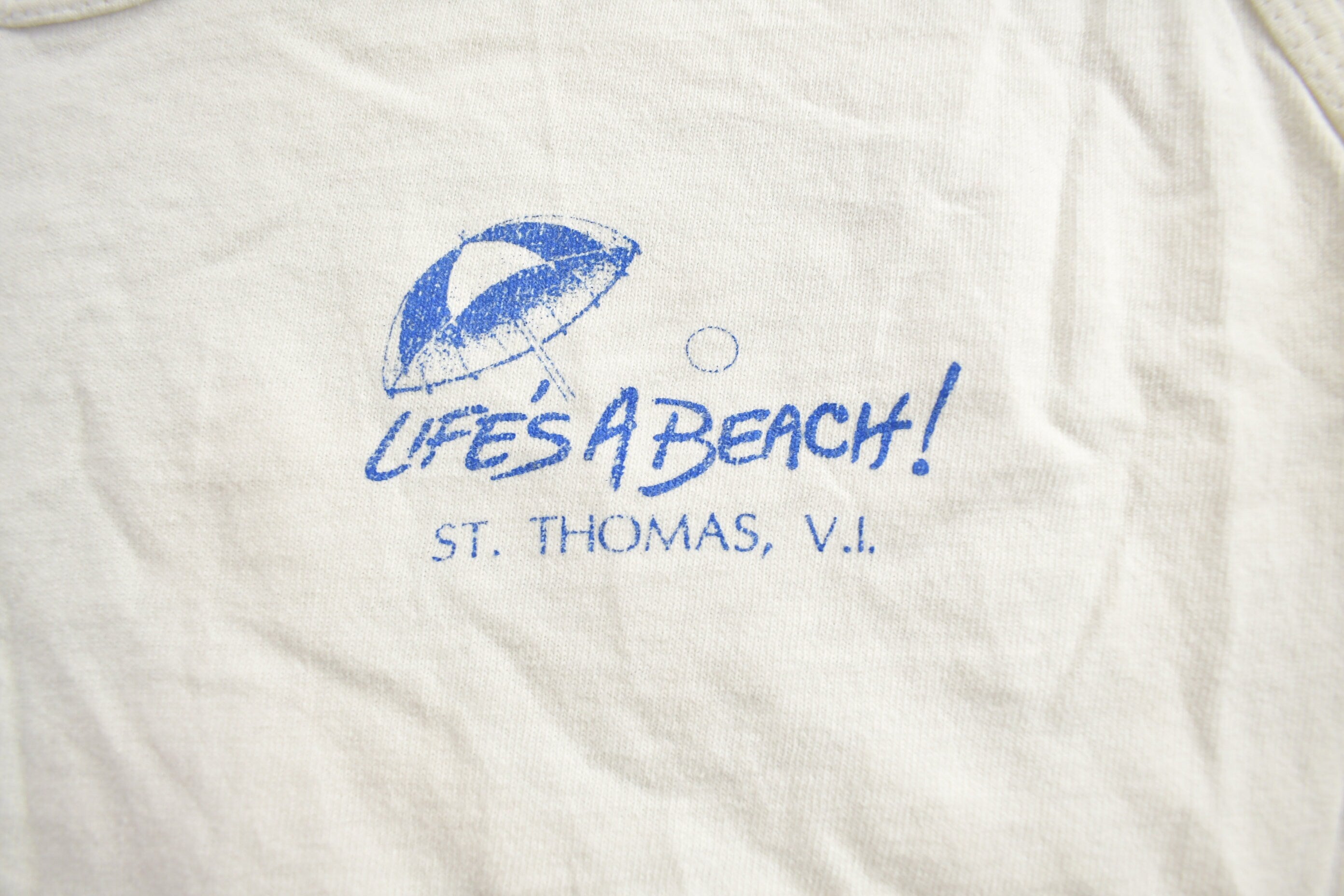 Vintage 1990s Life's A Beach Travel Tank Top