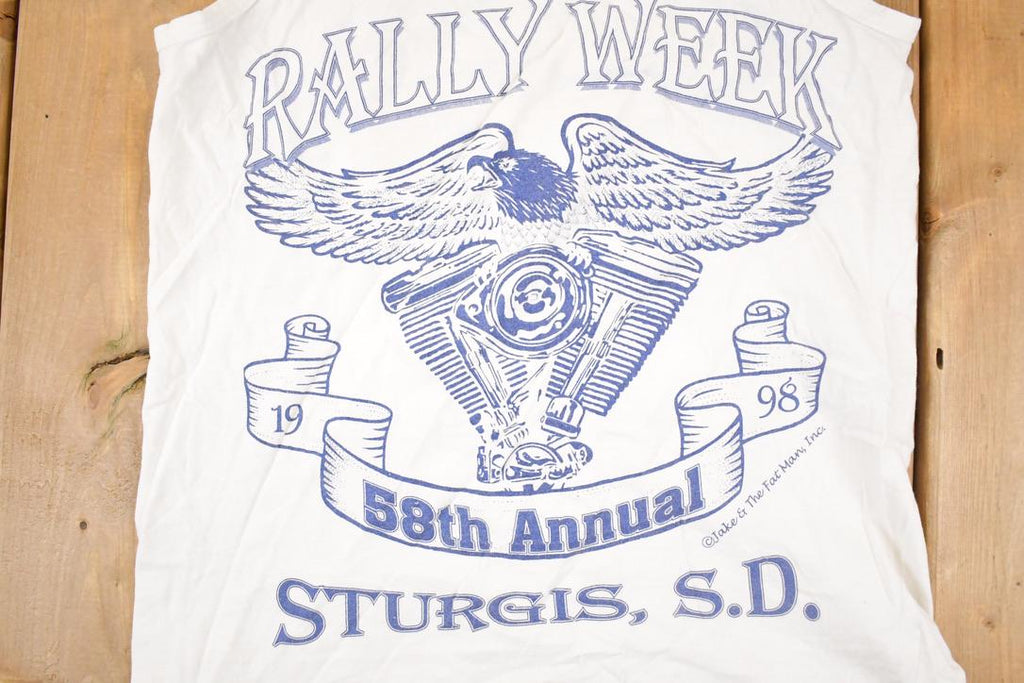 Vintage 1999 Tennessee River Sturgis Rally Week Motorcycle Tank Top Men's M