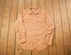 Vintage 1990s The Territory Ahead Blank Orange Button Up Shirt  1990s Button Up  Vintage Flannel  Basic Button Up  Vintage Blanks