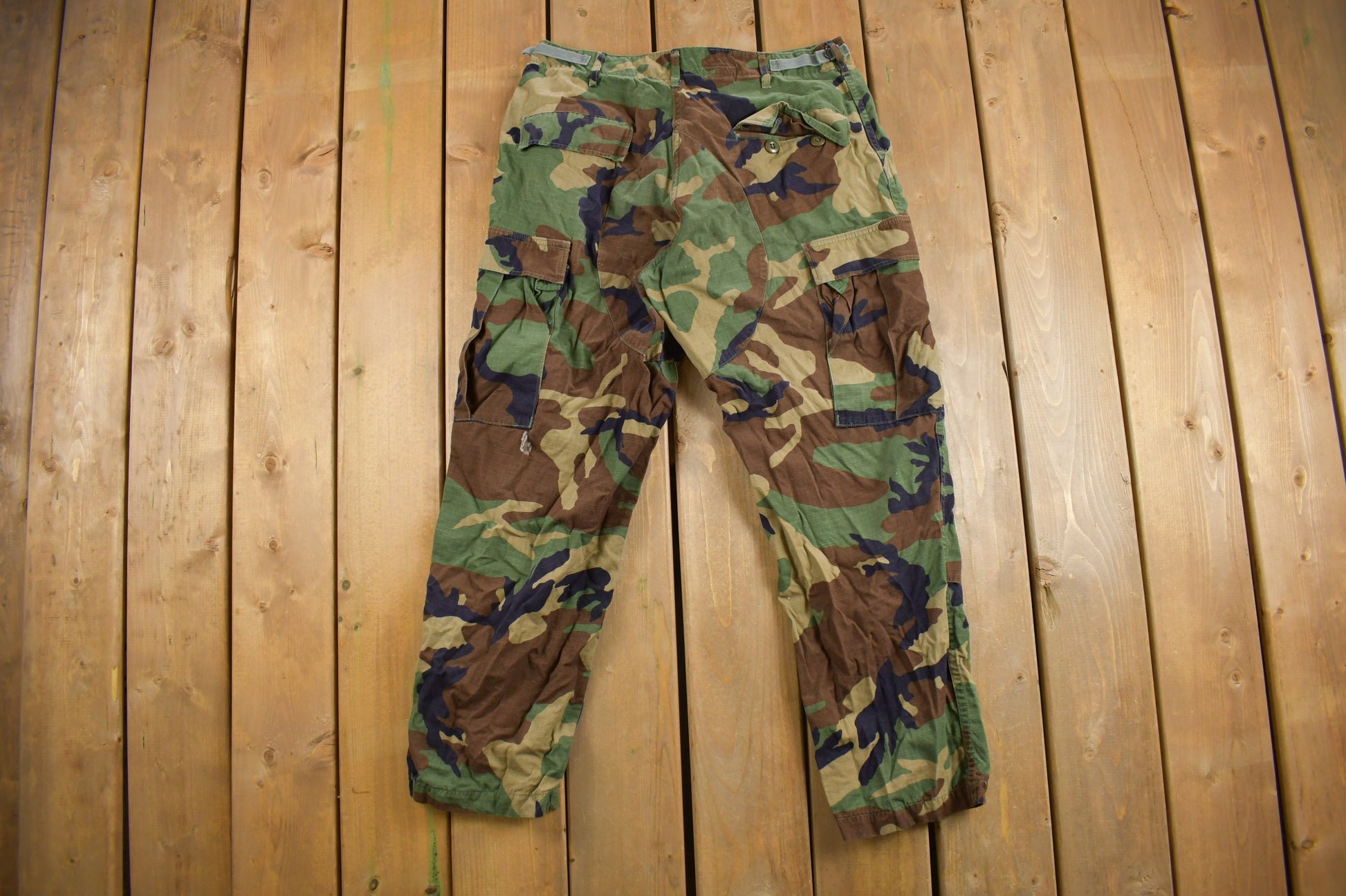 Vintage 2001 Army Woodland Camouflage Cargo Pants Size 31 - 35 x 29.5