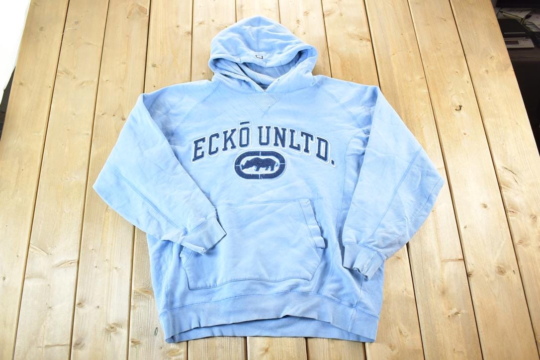 Vintage 1990s Ecko UNLTD Hoodie Sweatshirt Mens XL  90s Souvenir Crewneck  Vintage Souvenir Crewneck  Streetwear  Travel