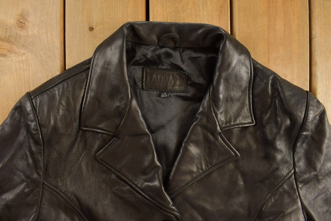 Vintage 1990s Laura Leather Coat