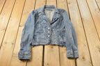 Vintage 1990s Maurices Denim Button Up Blazer Jacket Women's M / Womens Blazer / Vintage 1990s Blazer / Vintage Denim