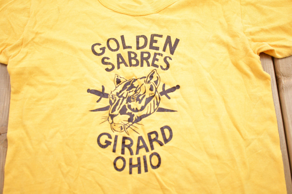 Vintage 1980s Golden Sabres Girard Ohio T-Shirt