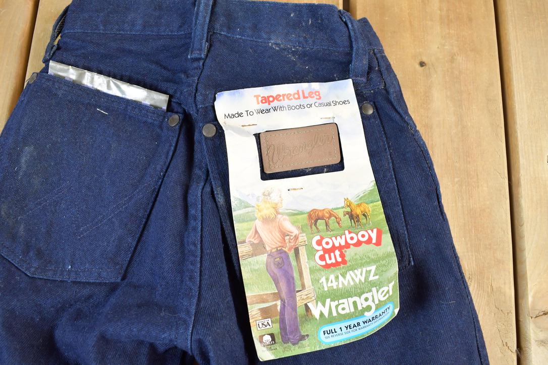 Vintage 1970s Cowboy Cut Denim Jeans Size 22