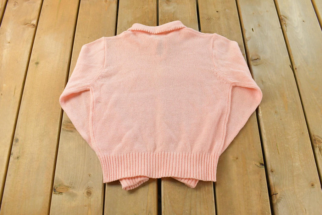 Vintage 1970s Exclusive Imports Knit Collared Crewneck Sweater Women's S