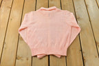 Vintage 1970s Exclusive Imports Knit Collared Crewneck Sweater Women's S