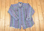 Vintage 1990s Panhandle Slim Abstract Button Up Shirt Men's XL