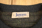 Vintage 1990s Jantzen Knit Crewneck Sweater Men's M / 90's Abstract Pattern 3D Knitted Sweatshirt