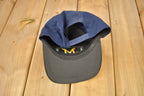 Vintage 1990s University Of Michigan Wolverines NCAA Collegiate Snap Back Hat  Vintage Hat  Embroidered