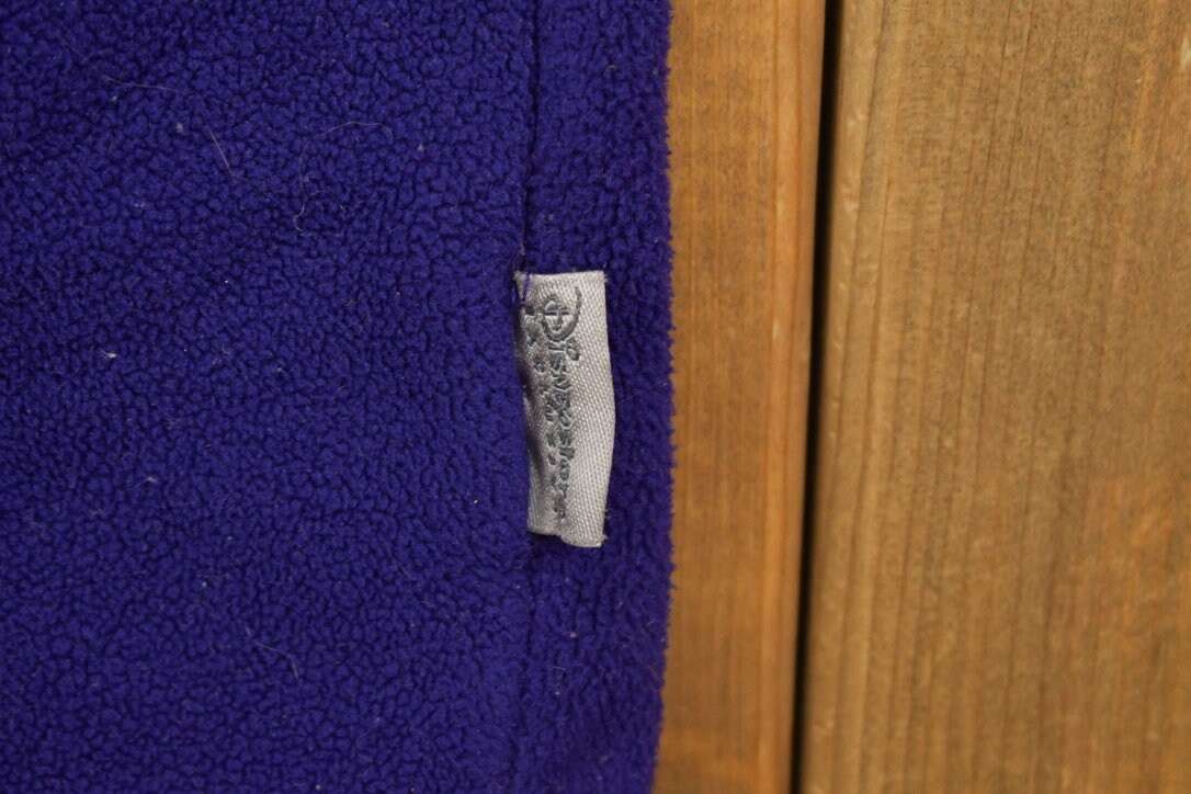 Vintage 1990s Disney Eeyore Fleece Crewneck  Vintage Sweatshirt  American Sportswear  Deep Pile  Embroidered Logo  90s Disney