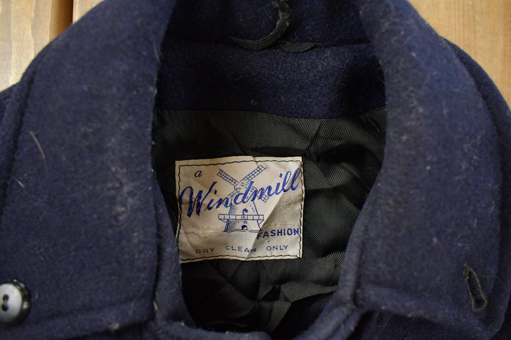 Vintage 1980s Windmill Wool Duffle Coat Men's Medium / 90s Coat / Fish Hooks / Outdoors