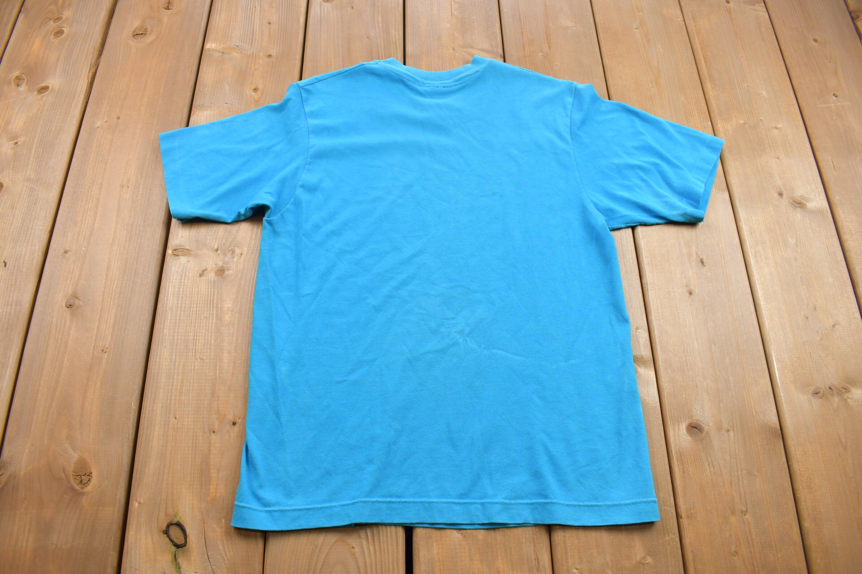Vintage 1990s Hanes Blank Blue T Shirt