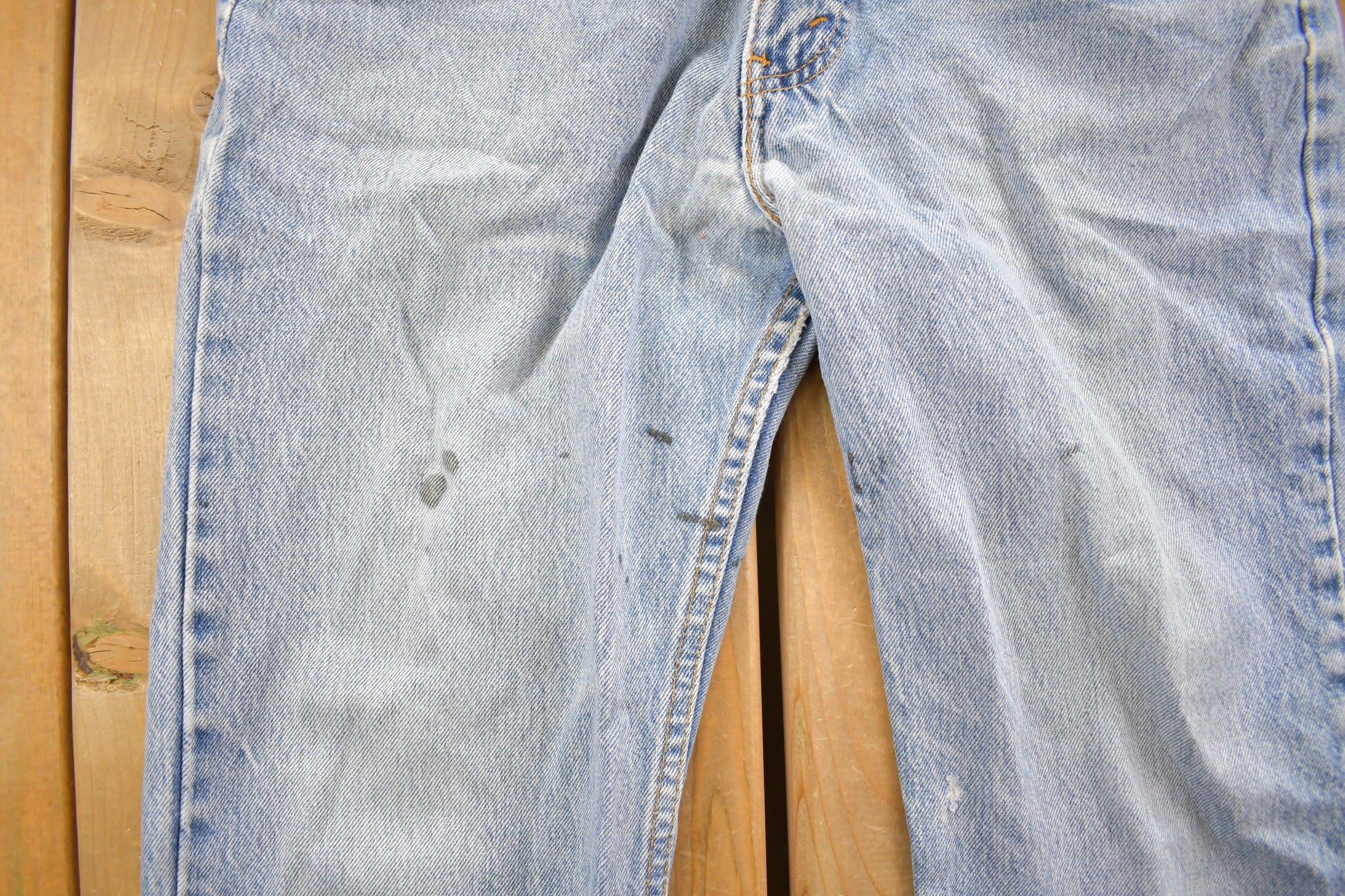 Vintage 1980s Levi's 517 Orange Tab Jeans Size 33 x 30.5