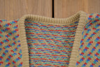 Vintage 1980s Knitted Cardigan Sweater Vest