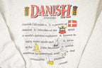Vintage 1990s Danish Graphic Print Crewneck Sweatshirt Men's M