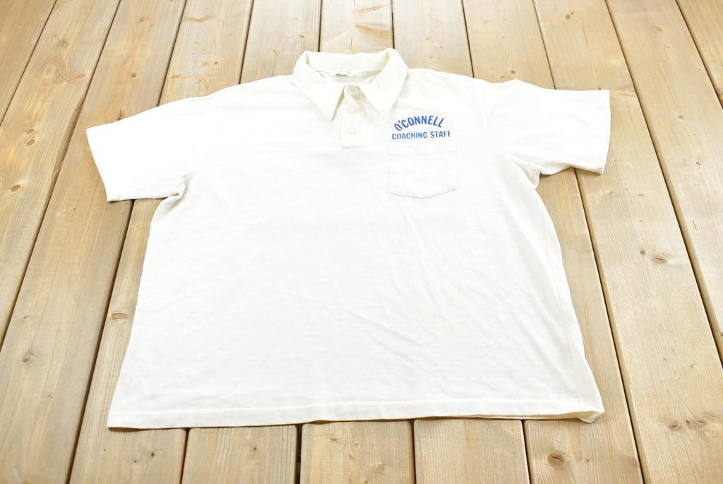 Vintage 1990s O'Connell Coaching Staff Collared Polo Shirt Men's L / 90s Streetwear / Made in USA / Essentials