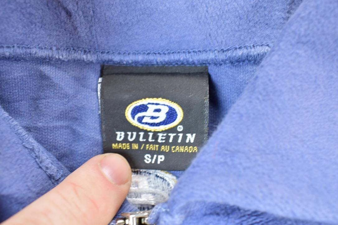Vintage 1990s Toronto Maple Leafs Fleece Quarter Zip Collared NHL Hockey Sweatshirt
