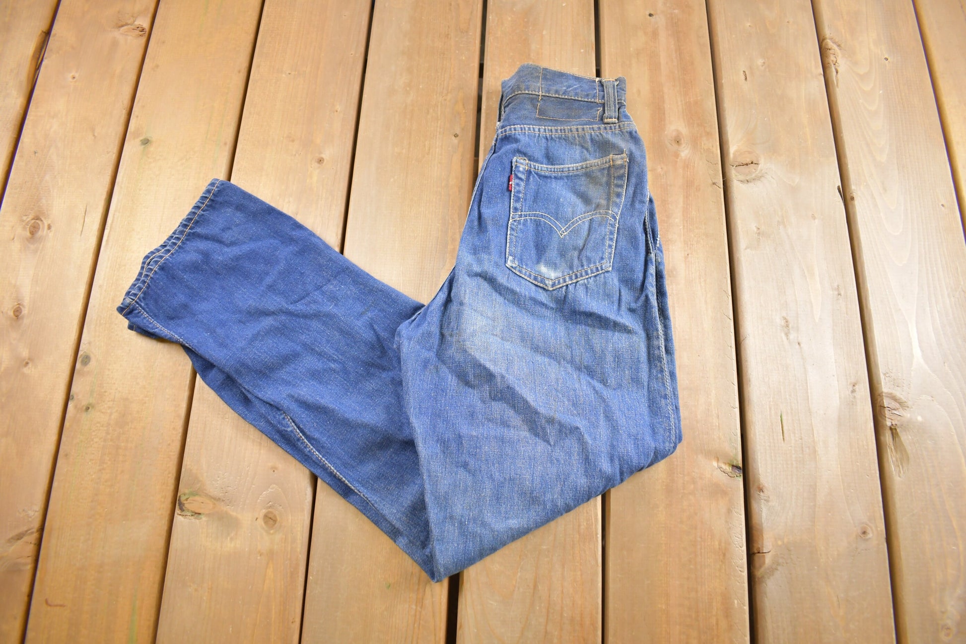 Vintage 1970s Levi's Orange Tab Jeans Size 24 x 28
