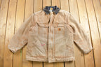 Vintage 1990s Beige Quilt Lined Carhartt Traditional Jacket