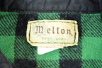 Vintage 1960s Melton Plaid Button Up Shirt Mens L