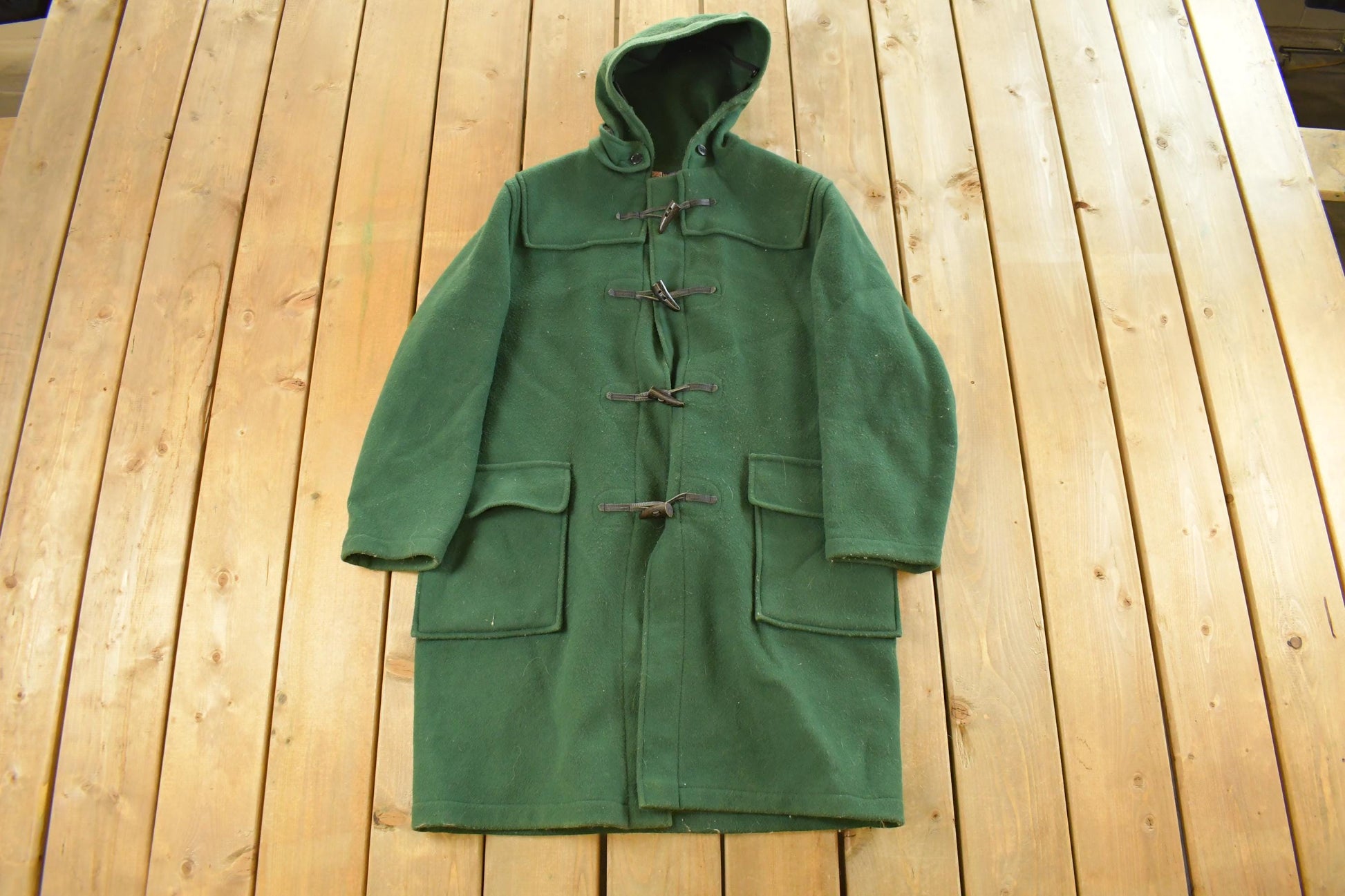 Vintage 1990s Gloverall Wool Duffle Coat Made In England Men's Large