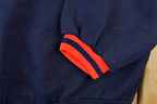 Vintage 1980s Blank Striped Collar Crewneck Sweatshirt
