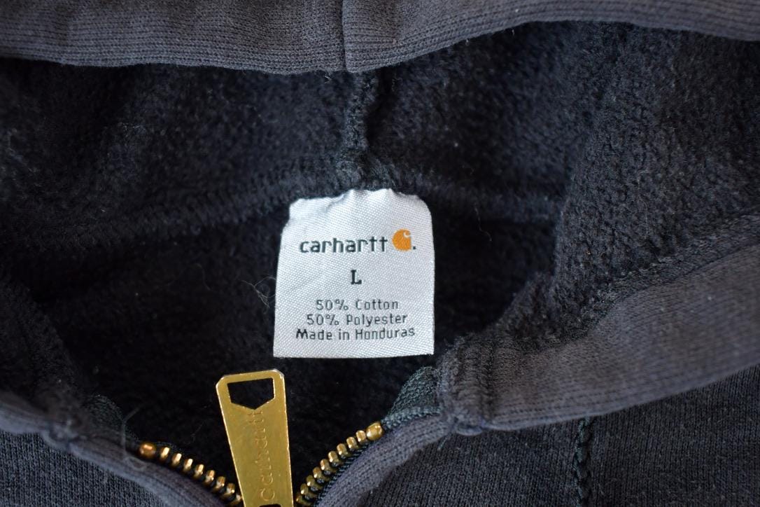 Vintage Distressed Carhartt New Force Energy Full Zip Fleece Hoodie Sweatshirt