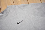 Vintage 1990s Nike Heather Grey Mini Swoosh Crewneck Sweatshirt