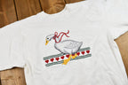 Vintage 1990s Hand-Stitched Needlepoint Goose Champion Sweatshirt