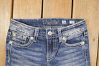 Vintage Deadstock Y2K Miss Me Bedazzled Low Rise Jeans Women's Size 26x27
