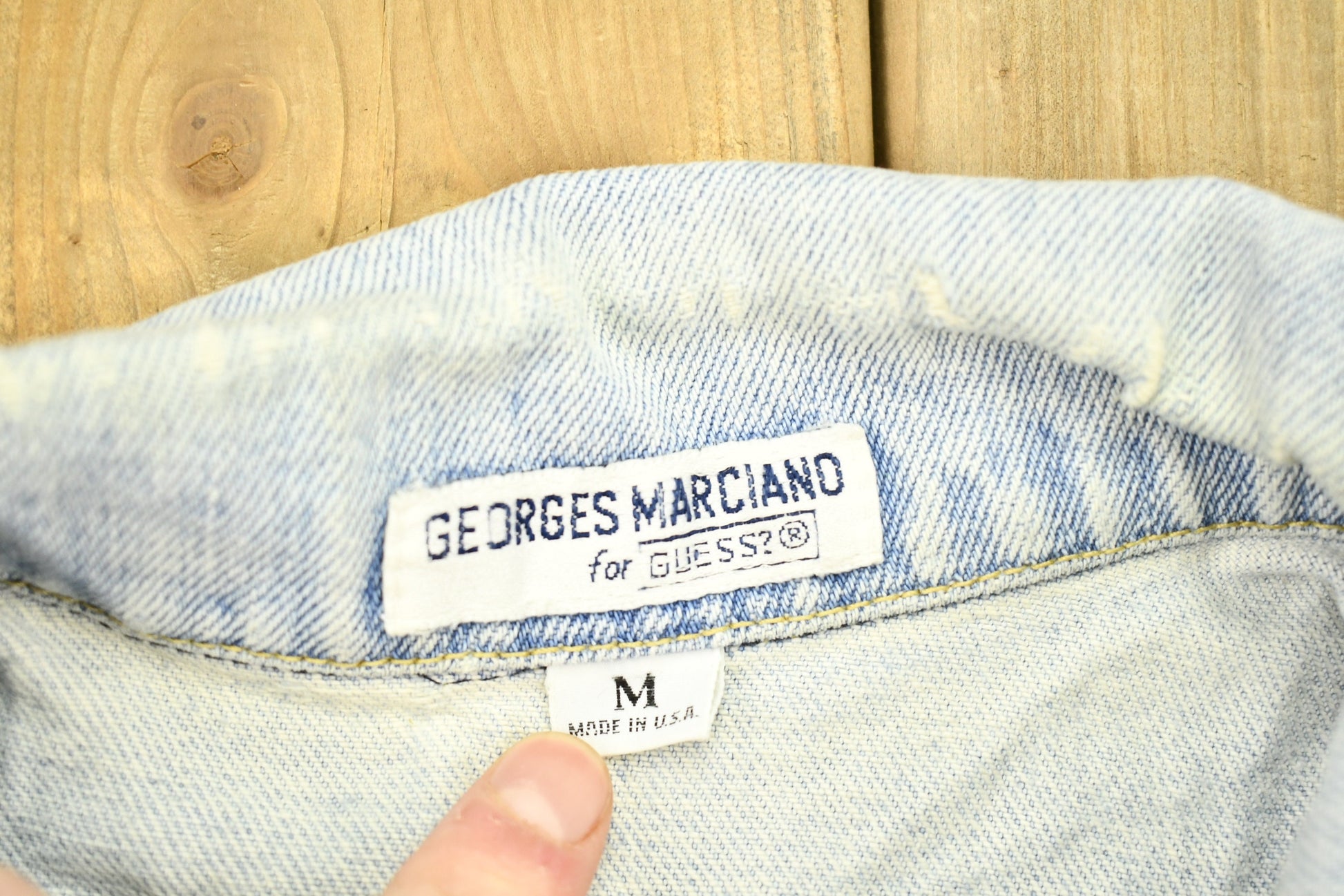 Vintage 1990s Georges Marciano Guess Denim Jean Jacket / Vintage Denim / Streetwear / Vintage Fall Outerwear / Made In USA / Guess Denim