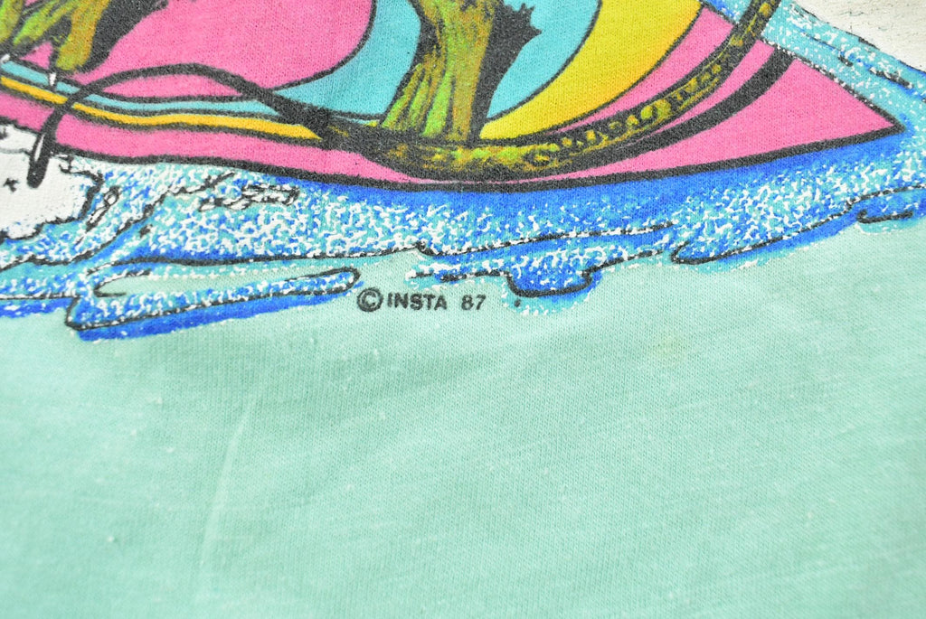 Vintage 1987 Tropical Surfing Monster Souvenir T-Shirt Men's XS