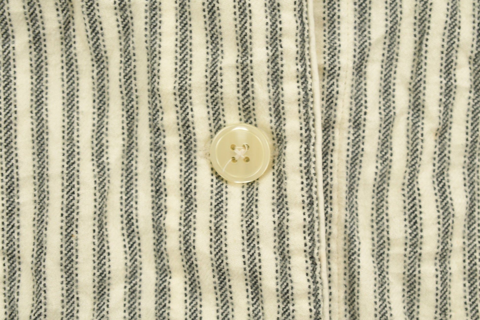 Vintage 1990s Chaps Ralph Lauren Striped Button Up Bed Shirt / 1990s Button Up / Vintage Flannel / Stripy Shirt / Button Down