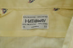 Vintage 1980s Hathaway Fox Patterned Long Sleeve Formal Casual Button Up