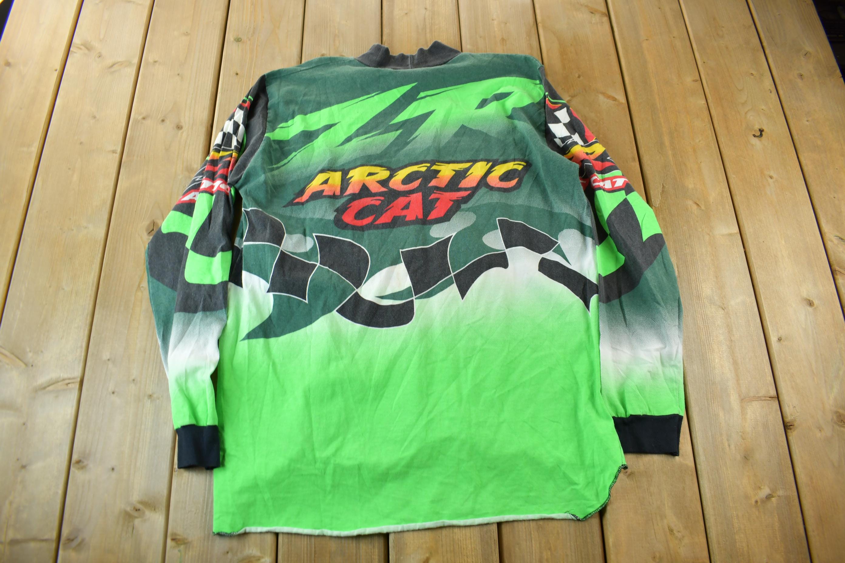 Vintage 1995 Arctic Cat Snowmobile All Over Print Graphic Racing T-Shirt