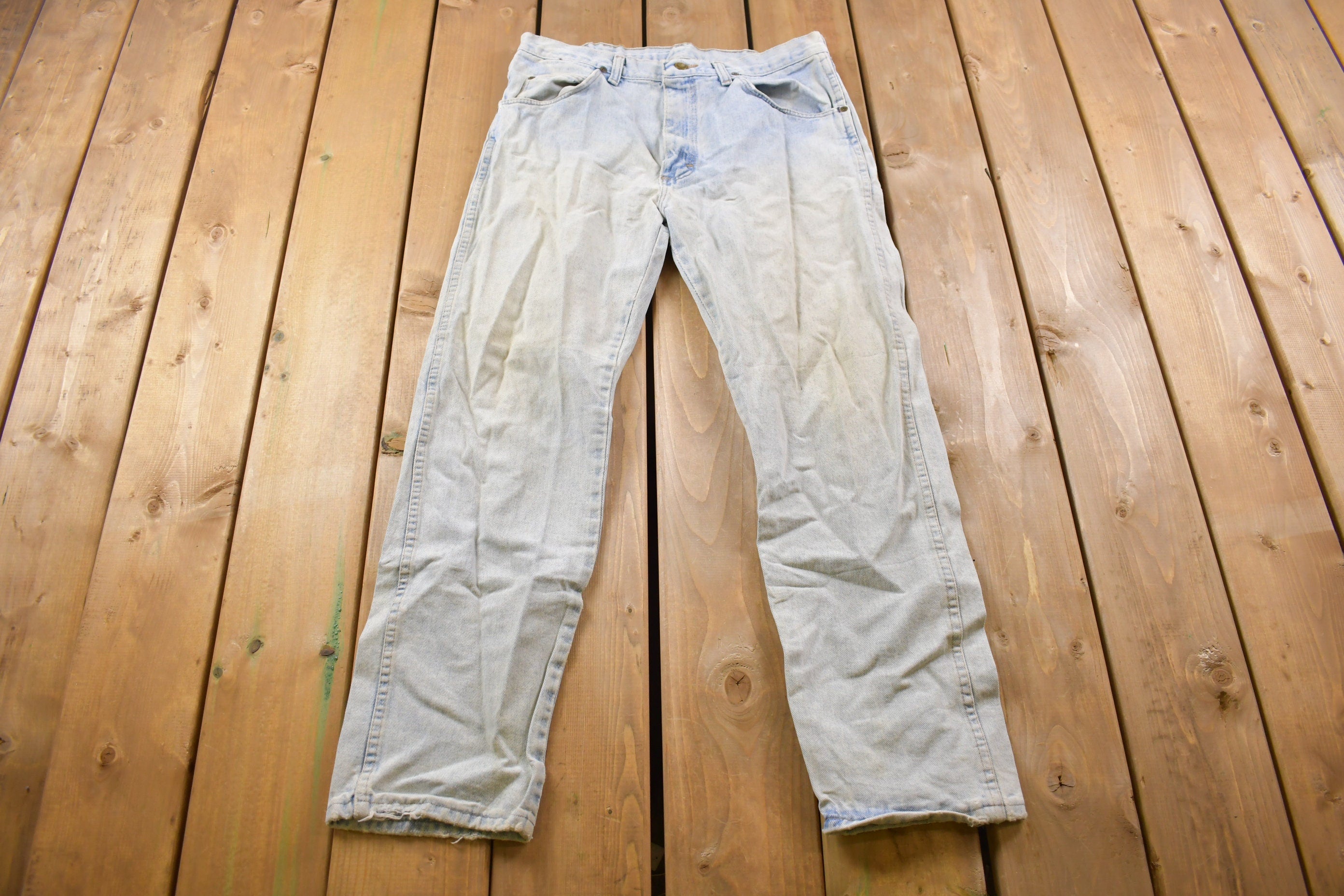 Vintage 1980's Wrangler Faded Light Wash Denim 32 x 28
