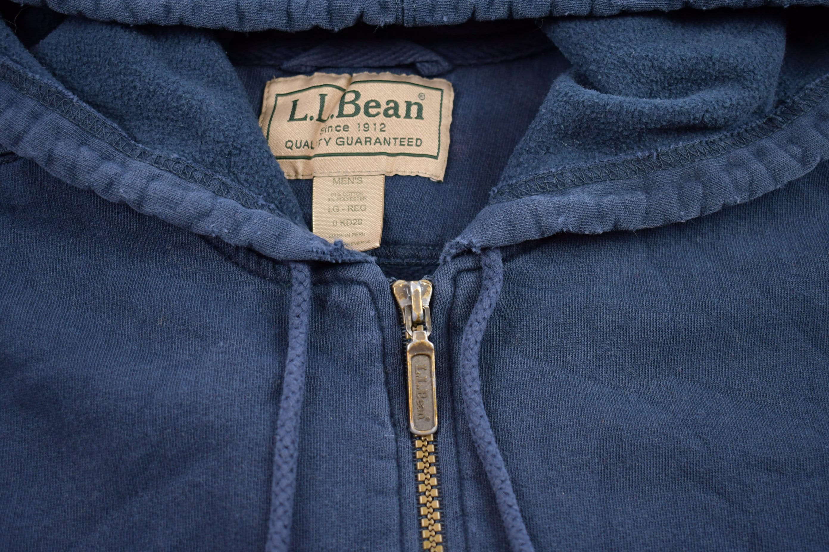 Vintage 1990s L.L. Bean Blank Zip Up Hoodie