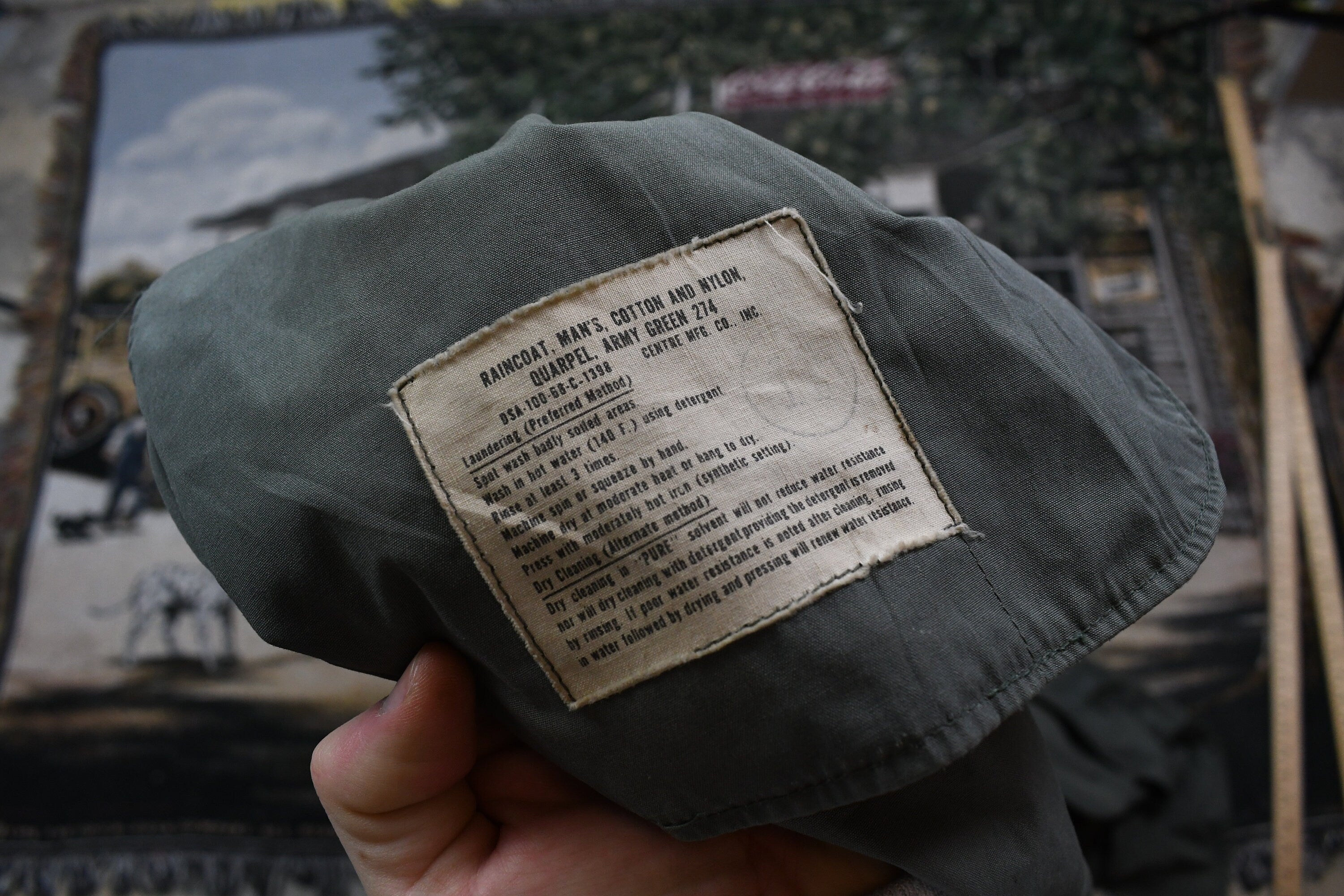 Vintage Army Military Button Down Overcoat
