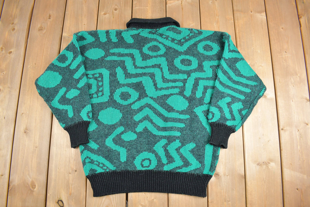 Vintage 1980s Susann D Knit Polo Sweater