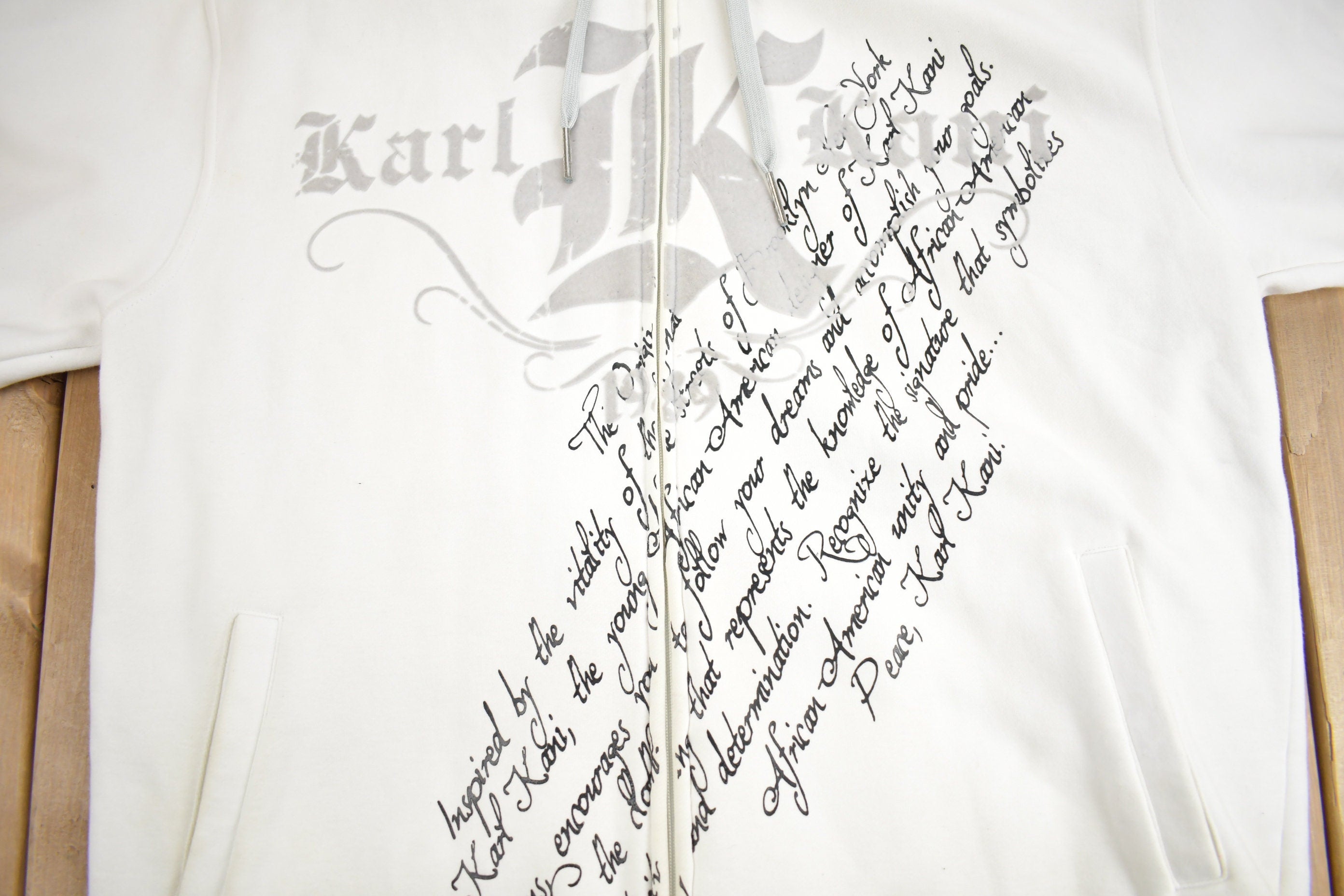 Vintage Y2K Karl Kani Embroidered Zip Up Hoodie