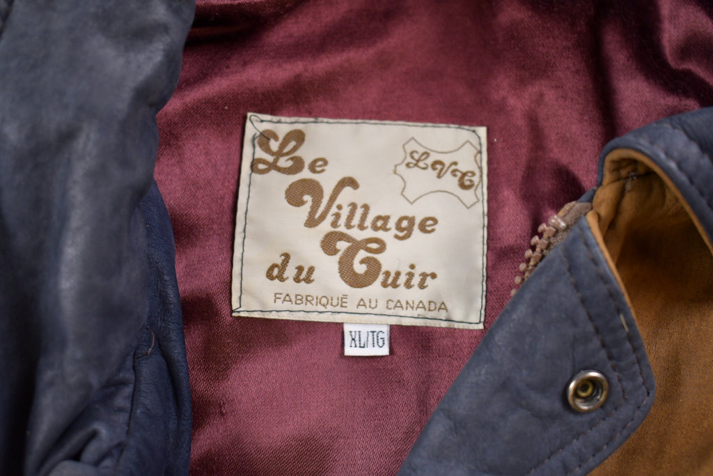 Vintage 1980s Be Village Du Cuir Leather Jacket