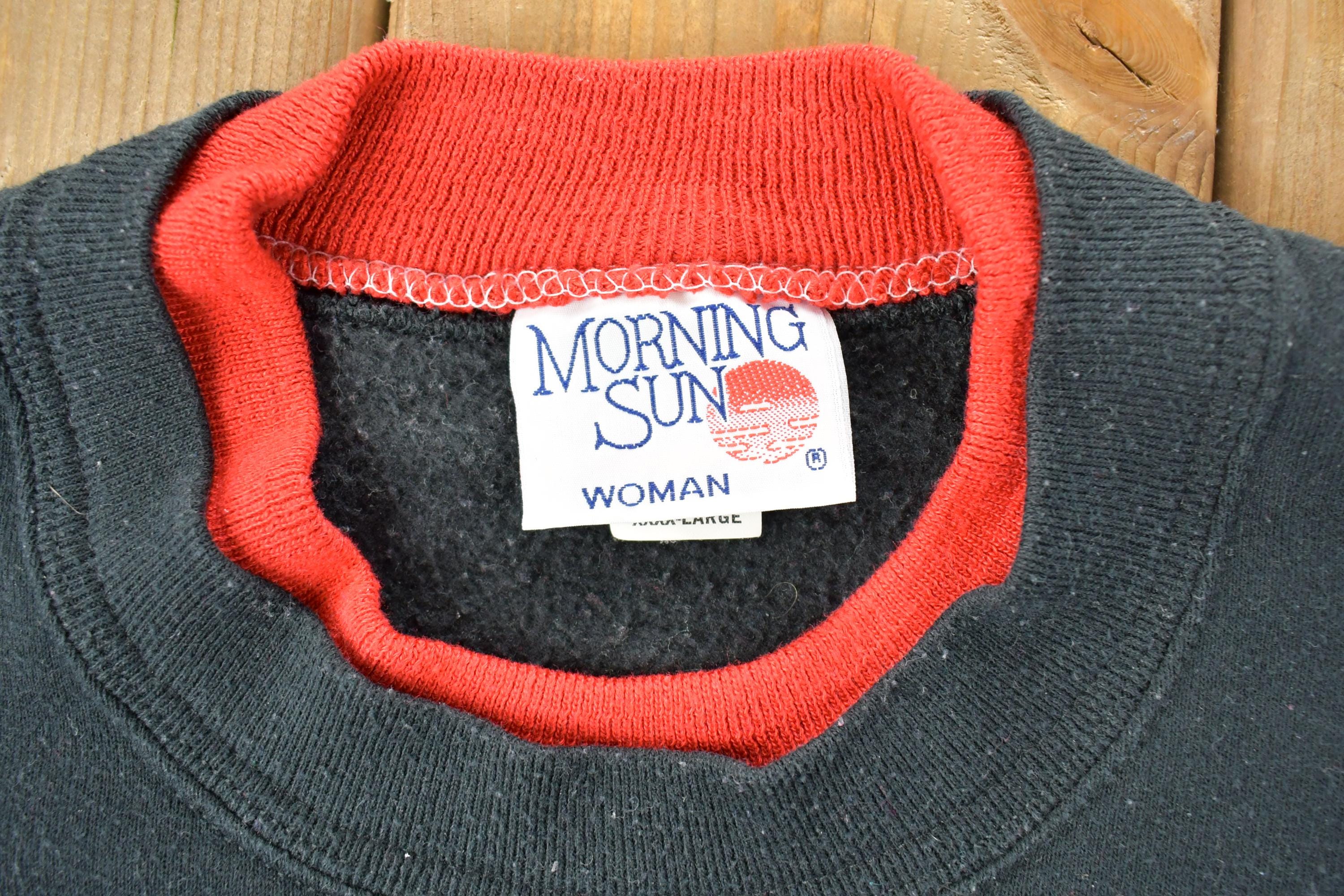 Vintage 1990s Morning Sun Double Collar Night Bird Crewneck