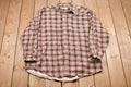 Vintage 1990s LL Bean Plaid Button Up Shirt