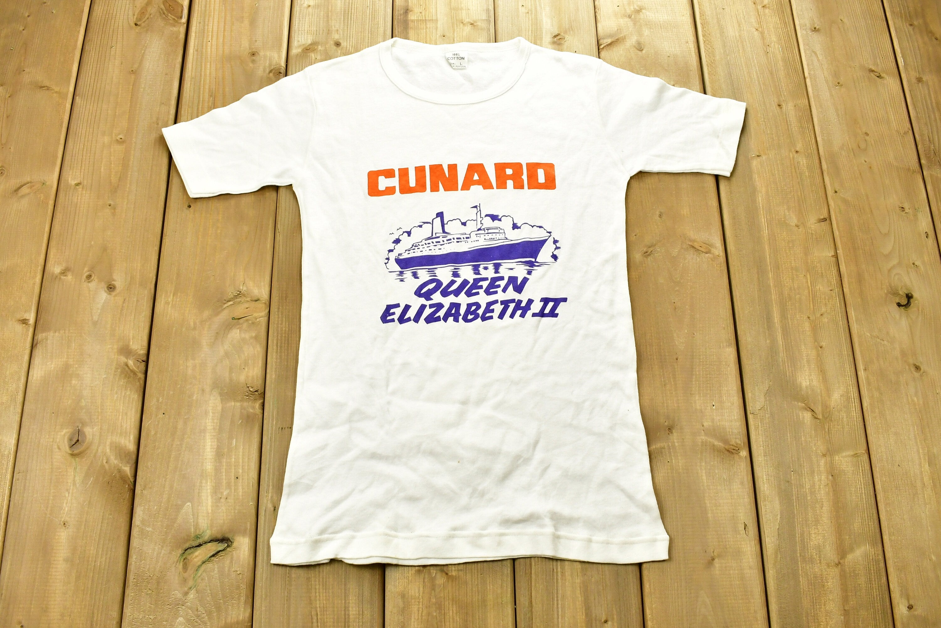 Vintage 1967s Cunard Queen Elizabeth Launch T-Shirt